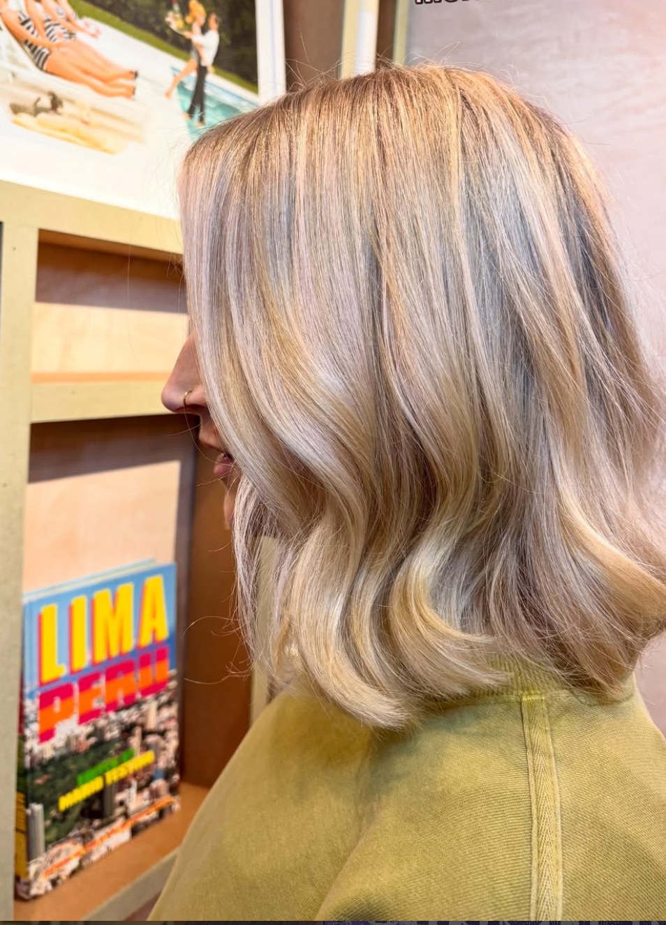 Blonde balayage colour result